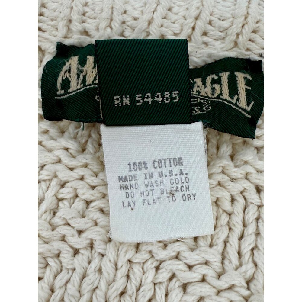 Vintage Y2K American Eagle Knit V-Neck Button Down Grunge 90s Grandpa Cardigan L - Picture 13 of 14